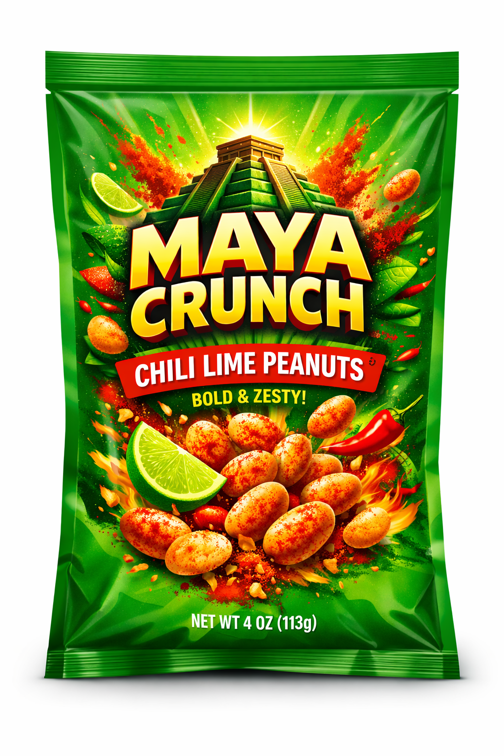 Chili Lime Peanuts | Crunchy Mexican-Style High-Protein Snack | 10-pack
