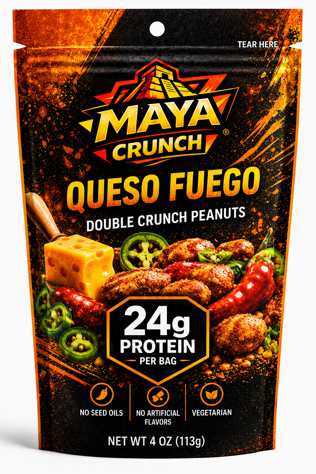 Queso Fuego Double Crunch Peanuts